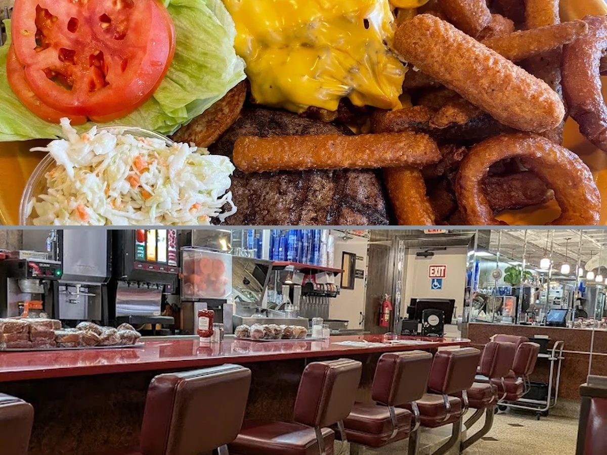 Wheelchair-accessible seating inside a neighborhood diner