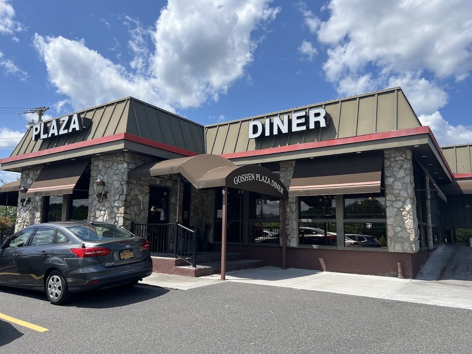Classic diner booths and counter seating